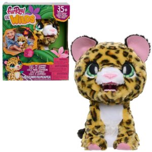 Just Play furReal Lil Wilds Lolly The Leopard Interactive 8-inch Plush Stuffed Animal with Over 35 Sounds and Reactions, 6-Pieces, Kids Toys for Ages 4 Up