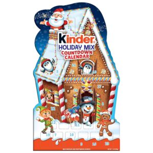 Kinder Joy Holiday 2023 Advent Calendar, 24 Individually Wrapped Pieces, Chocolatey Candy, 7.1 Oz