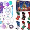 MJartoria Bundle - Advent Calendar 2024 for Girls 24-Days Christmas Countdown Calendar Gifts and 12 Days of Advent Box Socks Christmas Countdown