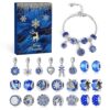 MJartoria Advent Calendar 2024 for Women-Royal Blue Jewelry 24 Days Christmas Countdown-Inclued Royal Blue Snowflake Metal Charms Beads DIY Necklaces Bracelets Making Kit...