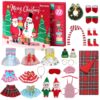 MJartoria Advent Calendar 2024 for Girls Kids Christmas Accessories for Elf Doll, Santa Clothing for Elf Advent Calendar 24 Days Christmas Countdown-Gifts for Elf (Doll is not...