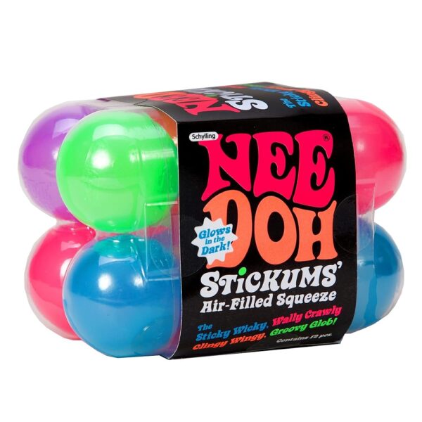 Schylling NeeDoh Stickums' - Sensory Fidget Toy - 12 Sticky Globs - Ages 3 to Adult