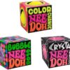 Nee Doh Stress Balls, Squishy, Squeezy, Stretchy. The Complete Bundle, One of Each! Color Change, Bubble Glob & Crystal Squeeze in Vibrant Colors! E-Book Included