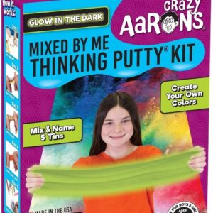 Crazy Aaron’s Thinking Putty Glow in The Dark Kit - Create, Mix, Mold, Fun Activity Set, Mix-in Pieces, Sensory Putty, Fidget, Never Dries Out, Non-Toxic, Crazy Aarons Putty...