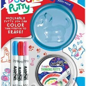 Crazy Aaron's Doodle Puppy Putty - Putty You Can Draw On with 3 Special Crazy Aaron's Markers - Includes Special Puppy Mold