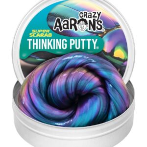 Crazy Aaron's Super Illusions Super Scarab Thinking Putty® - 4" Tin Multi-Color Thinking Putty - Non-Toxic Sensory Play Putty - Never Dries Out - Creative Toy for Kids and Adults