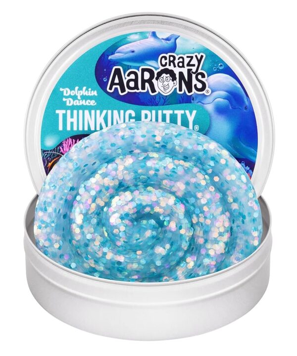 Crazy Aaron’s Dolphin Dance Thinking Putty - Blue Swirl Sensory Play Putty - Non-Toxic - Never Dries Out - Creative Toy Fun for Ages 3+