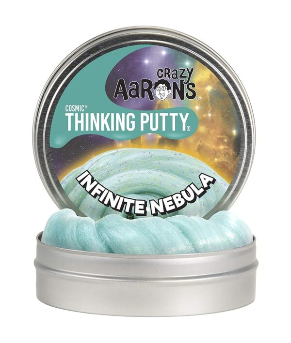 Crazy Aaron's Cosmic Glows® Infinite Nebula Thinking Putty® - 4" Tin Thinking Putty - Non-Toxic Sensory Play Putty - Never Dries Out - Creative Toy for Kids and Adults