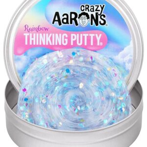 Crazy Aaron's Rainbow Thinking Putty 4" Tin Thinking Putty - Multicolored Glitter and Shimmer, Soft Texture - Non-Toxic Sensory Play Putty - Never Dries Out - Creative Toy Fun...