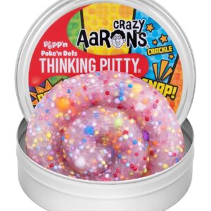 Crazy Aaron's Poke'N Dots Popp’n Thinking Putty® - 4" Tin Thinking Putty - Non-Toxic Sensory Play Putty - Never Dries Out - Creative Toy