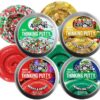 Crazy Aaron's Putty Mini Tins 2023 Holiday (Christmas) Set with Merry & Bright (Cosmic Glow), Stocking Stuffer (Sparkle), Twinkling Tree (Cosmic Glow) and Mistletoe Mania - 4...