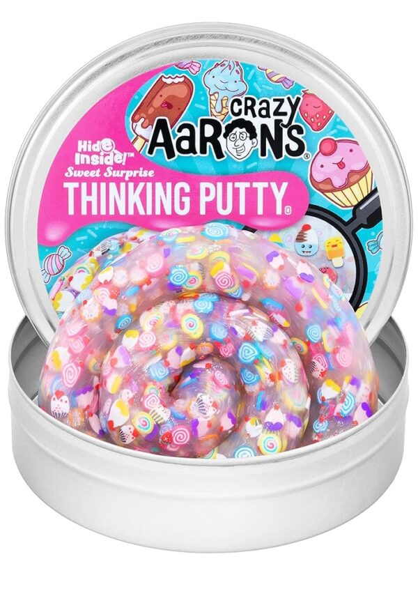 Crazy Aaron's Hide Inside! Sweet Surprise Thinking Putty - 4" Tin Thinking Putty - Non-Toxic Sensory Play Putty - Never Dries Out - Creative Toy Fun for Ages 3+