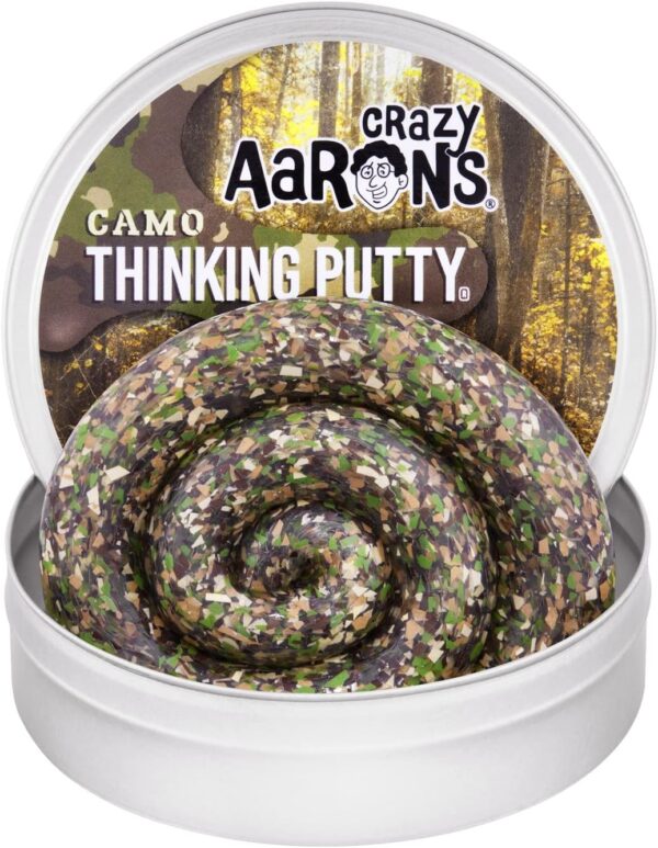 Crazy Aaron's Camo Trendsetter Putty - 4" Camouflage Putty (3.2 Ounces) - Non-Toxic, Never Dries Out