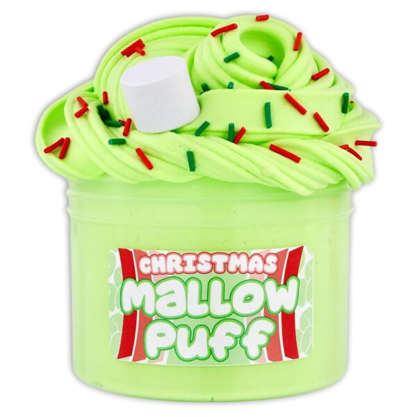 Christmas Mallow Puff - Butter Textured Slime - Handmade in USA - Dope Slimes - Green