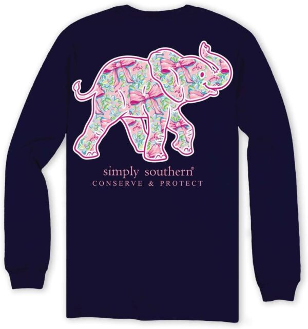 Simply Southern Elephant Hairbows - Adult Long Sleeve