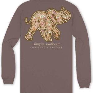 Simply Southern Elephant Wild Flowers - Adult Long Sleeve