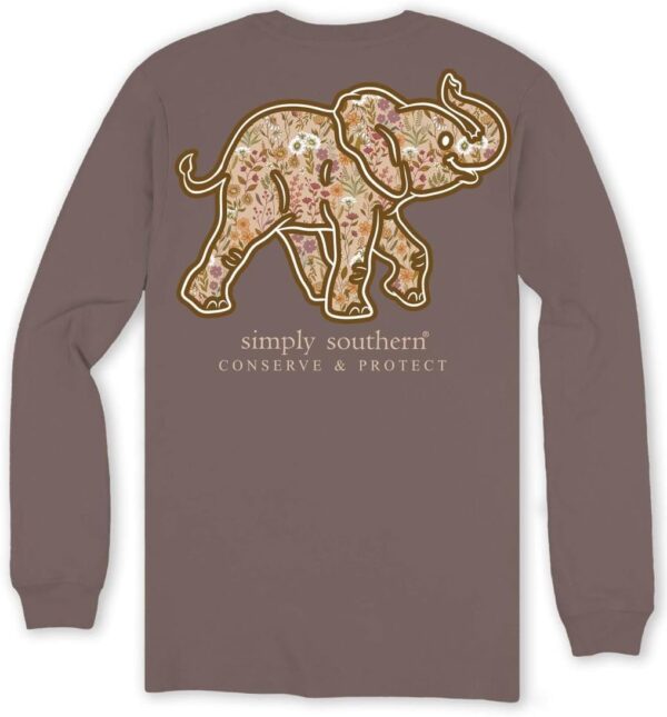 Simply Southern Elephant Wild Flowers - Adult Long Sleeve